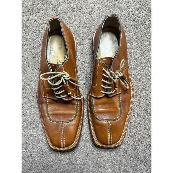 Mens Brown Leather Vero Cuoio Casual Dress Shoes 42.5 Size US size 9.5 main image 5